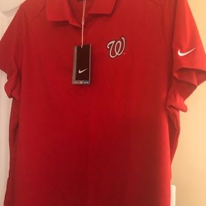 Nike Washington Nationals Baseball Golf Shirt 2xl